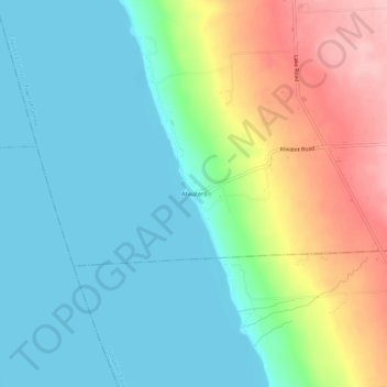 Mappa topografica Atwaters, altitudine, rilievo