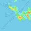 Mappa topografica Gustavia, altitudine, rilievo