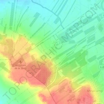 Mappa topografica la Serra, altitudine, rilievo
