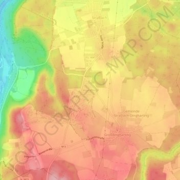 Mappa topografica Hailafing, altitudine, rilievo