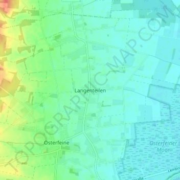 Mappa topografica Langenteilen, altitudine, rilievo