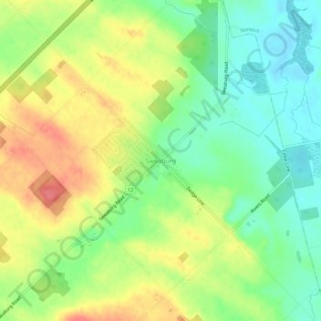 Mappa topografica Sweaburg, altitudine, rilievo