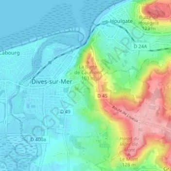 Mappa topografica Val ès Dunes, altitudine, rilievo