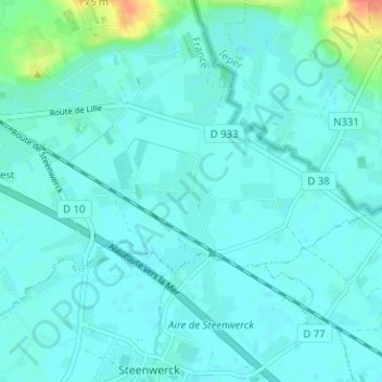 Mappa topografica La Crèche, altitudine, rilievo