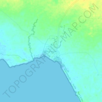 Mappa topografica Berrugas, altitudine, rilievo