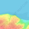 Mappa topografica Cap Manvieux, altitudine, rilievo
