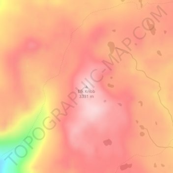 Mappa topografica Elk Knob, altitudine, rilievo