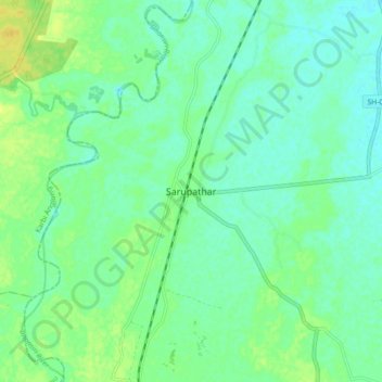 Mappa topografica Sarupathar, altitudine, rilievo