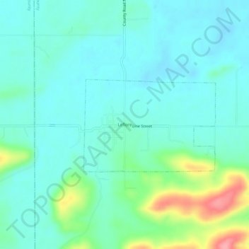 Mappa topografica Leflore, altitudine, rilievo