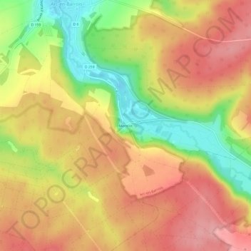 Mappa topografica Montrot, altitudine, rilievo