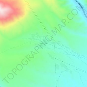 Mappa topografica Ortayol, altitudine, rilievo