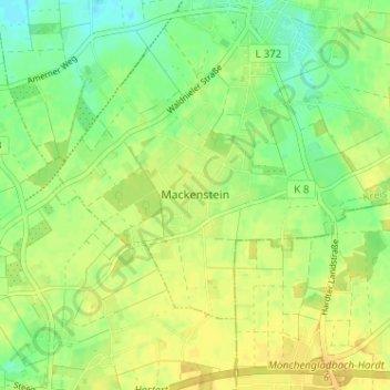 Mappa topografica Mackenstein, altitudine, rilievo