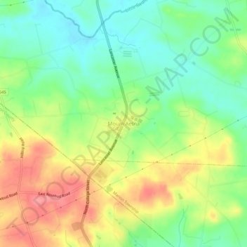 Mappa topografica Mount Aetna, altitudine, rilievo