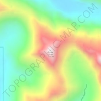 Mappa topografica North Sister, altitudine, rilievo