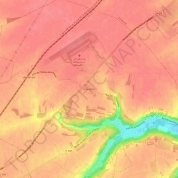 Mappa topografica Mondésir, altitudine, rilievo
