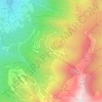 Mappa topografica Pipay, altitudine, rilievo
