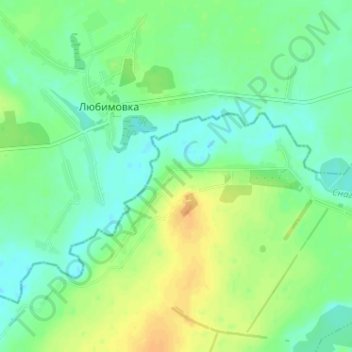 Mappa topografica Tolstyi Lug, altitudine, rilievo