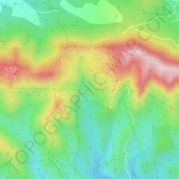 Mappa topografica Grotte, altitudine, rilievo