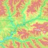 Mappa topografica 凤县, altitudine, rilievo