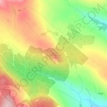 Mappa topografica Craig Tombane, altitudine, rilievo