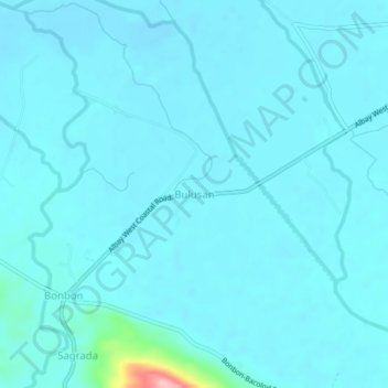Mappa topografica Bulusan, altitudine, rilievo