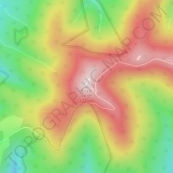 Mappa topografica Bickle Knob, altitudine, rilievo