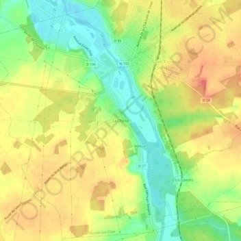 Mappa topografica La Chaise, altitudine, rilievo