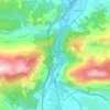 Mappa topografica Las Caldas de Besaya, altitudine, rilievo