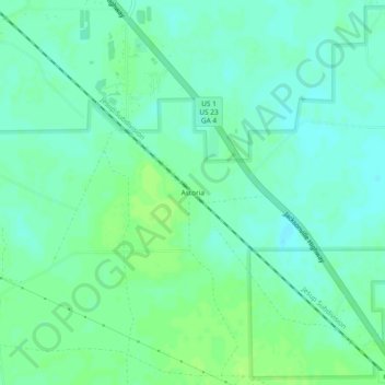 Mappa topografica Astoria, altitudine, rilievo