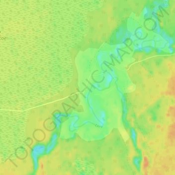 Mappa topografica Akulovskaya, altitudine, rilievo