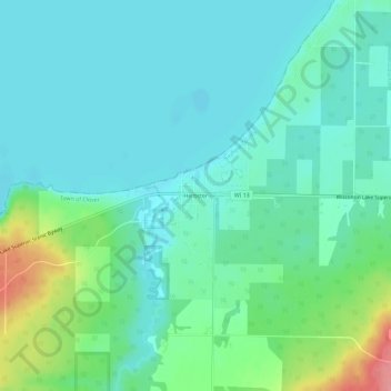 Mappa topografica Herbster, altitudine, rilievo