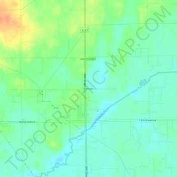 Mappa topografica Burnips, altitudine, rilievo