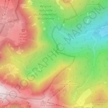 Mappa topografica Stolz-Ablass, altitudine, rilievo
