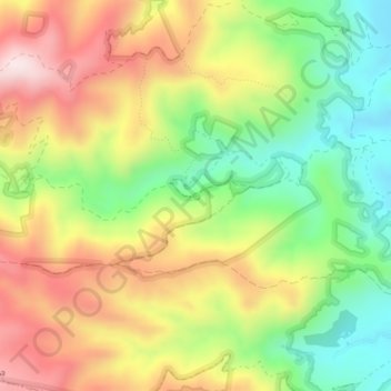 Mappa topografica Fuente Umbria, altitudine, rilievo