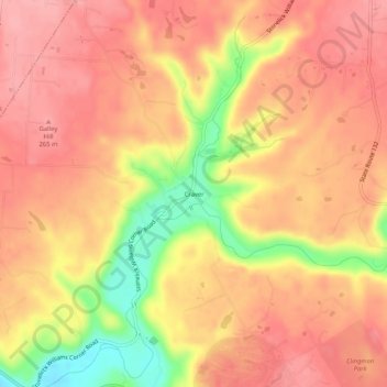 Mappa topografica Craver, altitudine, rilievo
