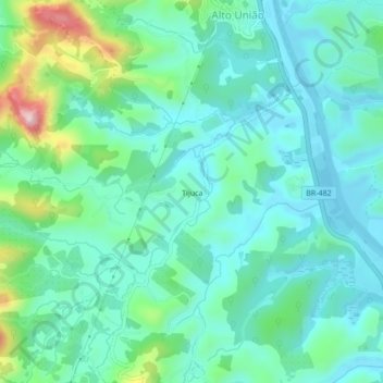 Mappa topografica Tijuca, altitudine, rilievo