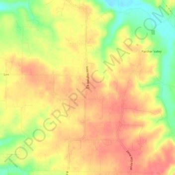 Mappa topografica All, altitudine, rilievo