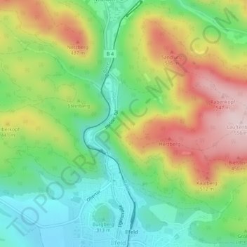 Mappa topografica Gänseschnabel, altitudine, rilievo