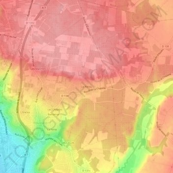 Mappa topografica Le Pérou, altitudine, rilievo