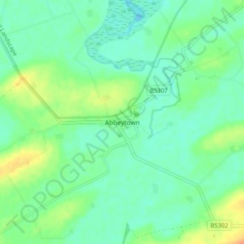 Mappa topografica Abbeytown, altitudine, rilievo