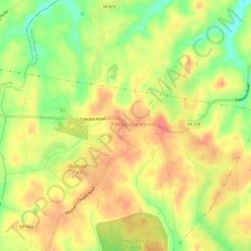 Mappa topografica Gayles, altitudine, rilievo