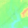 Mappa topografica Powhattan, altitudine, rilievo