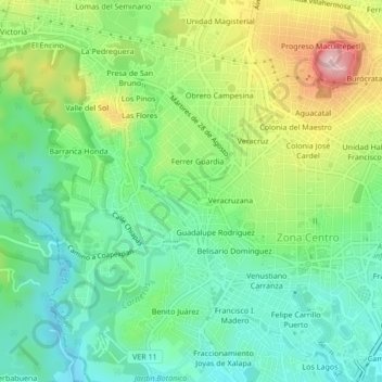Mappa topografica Tamborrel, altitudine, rilievo