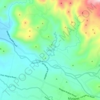 Mappa topografica Doles, altitudine, rilievo