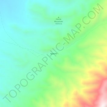 Mappa topografica Apache, altitudine, rilievo