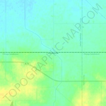 Mappa topografica New Lebanon, altitudine, rilievo