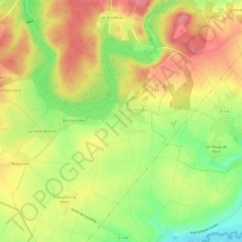 Mappa topografica Le Petit Logis, altitudine, rilievo
