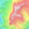Mappa topografica le Sautet, altitudine, rilievo