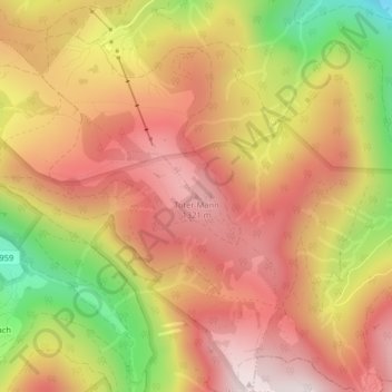 Mappa topografica Toter Mann, altitudine, rilievo
