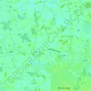 Mappa topografica Höne, altitudine, rilievo